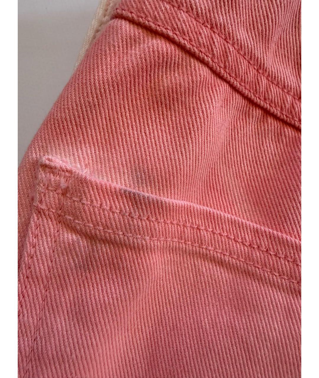 'S MAX MARA Коралловая хлопко-эластановая юбка миди, фото 5
