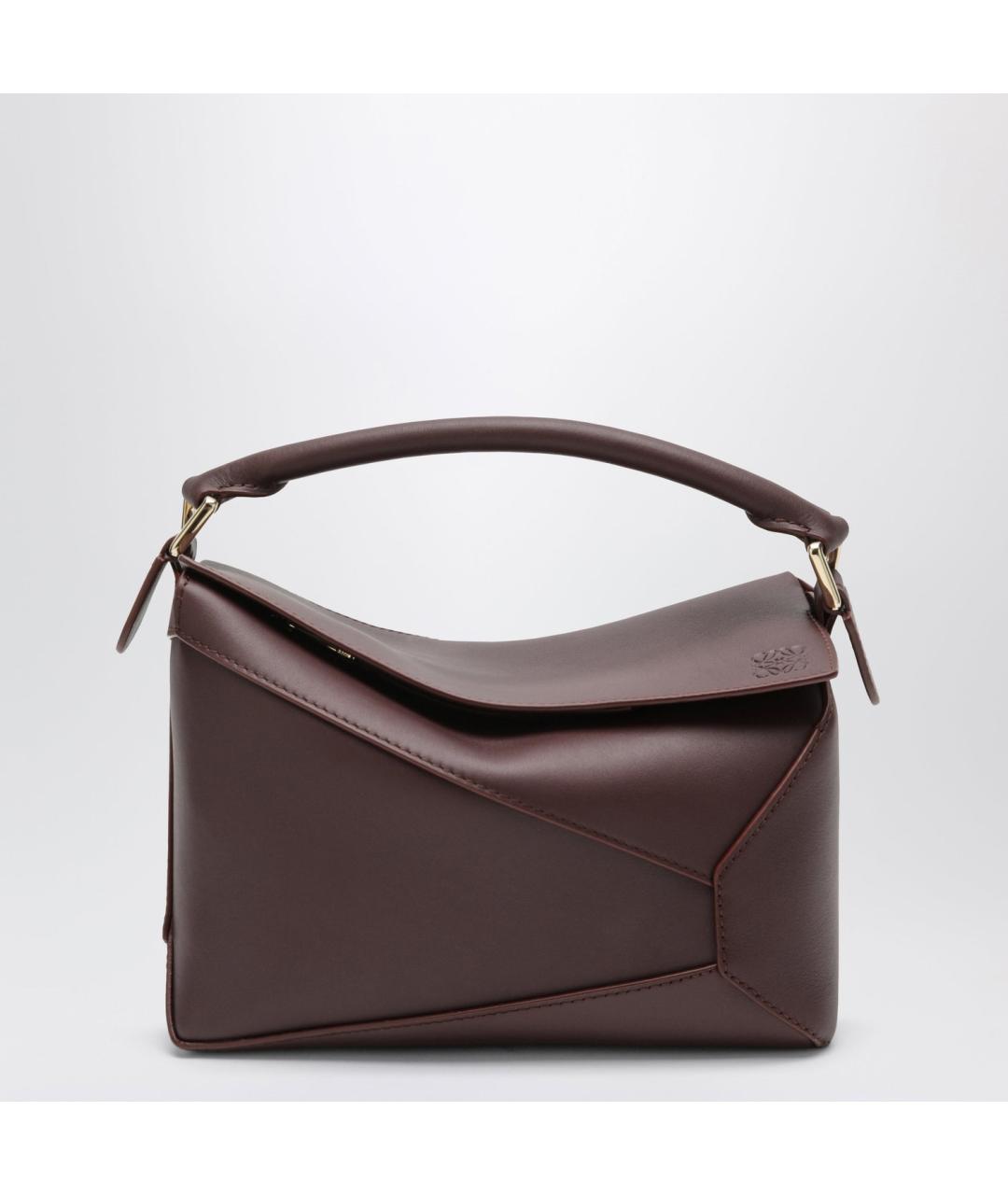 LOEWE Бордовая кожаная сумка через плечо, фото 3