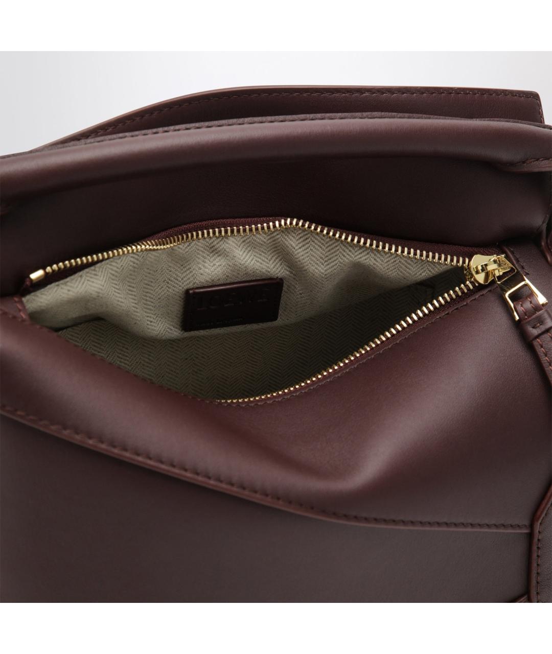 LOEWE Бордовая кожаная сумка через плечо, фото 2