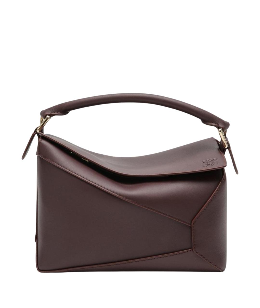 LOEWE Бордовая кожаная сумка через плечо, фото 1