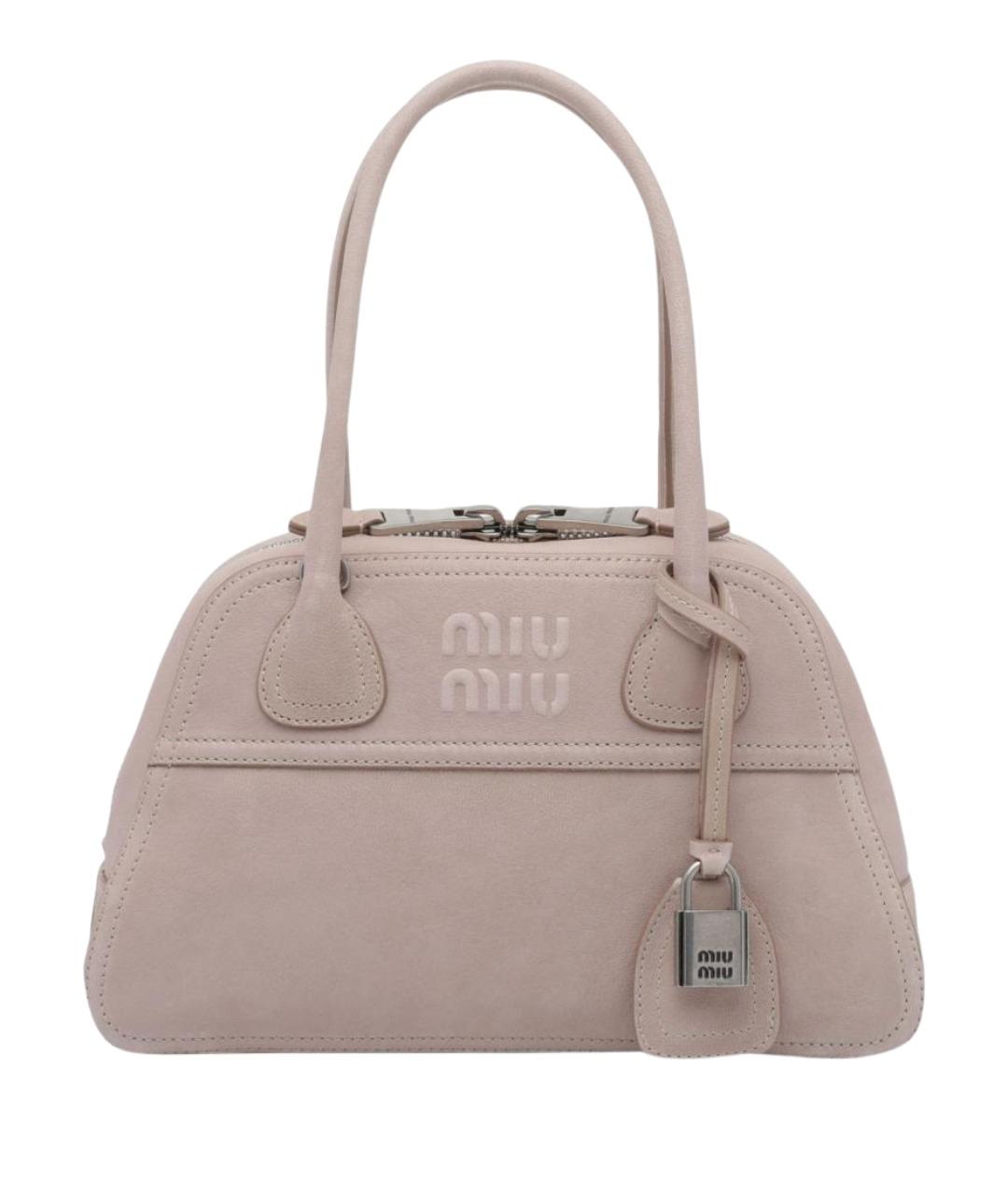 MIU MIU Розовая кожаная сумка тоут, фото 1