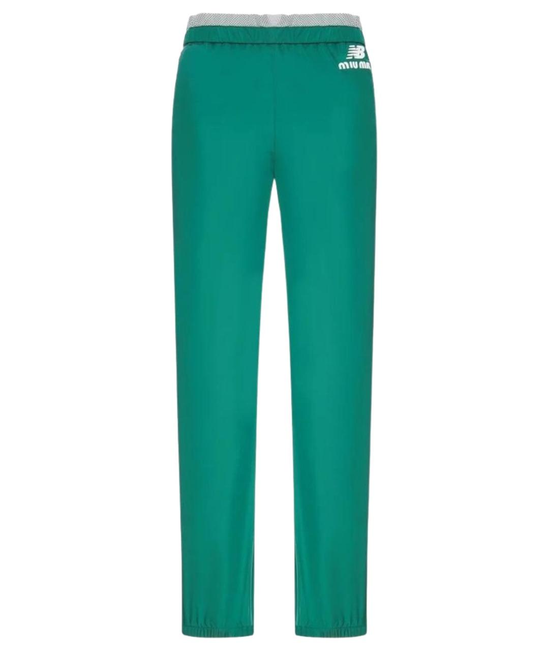 MIU MIU Зеленые спортивные брюки и шорты, фото 1