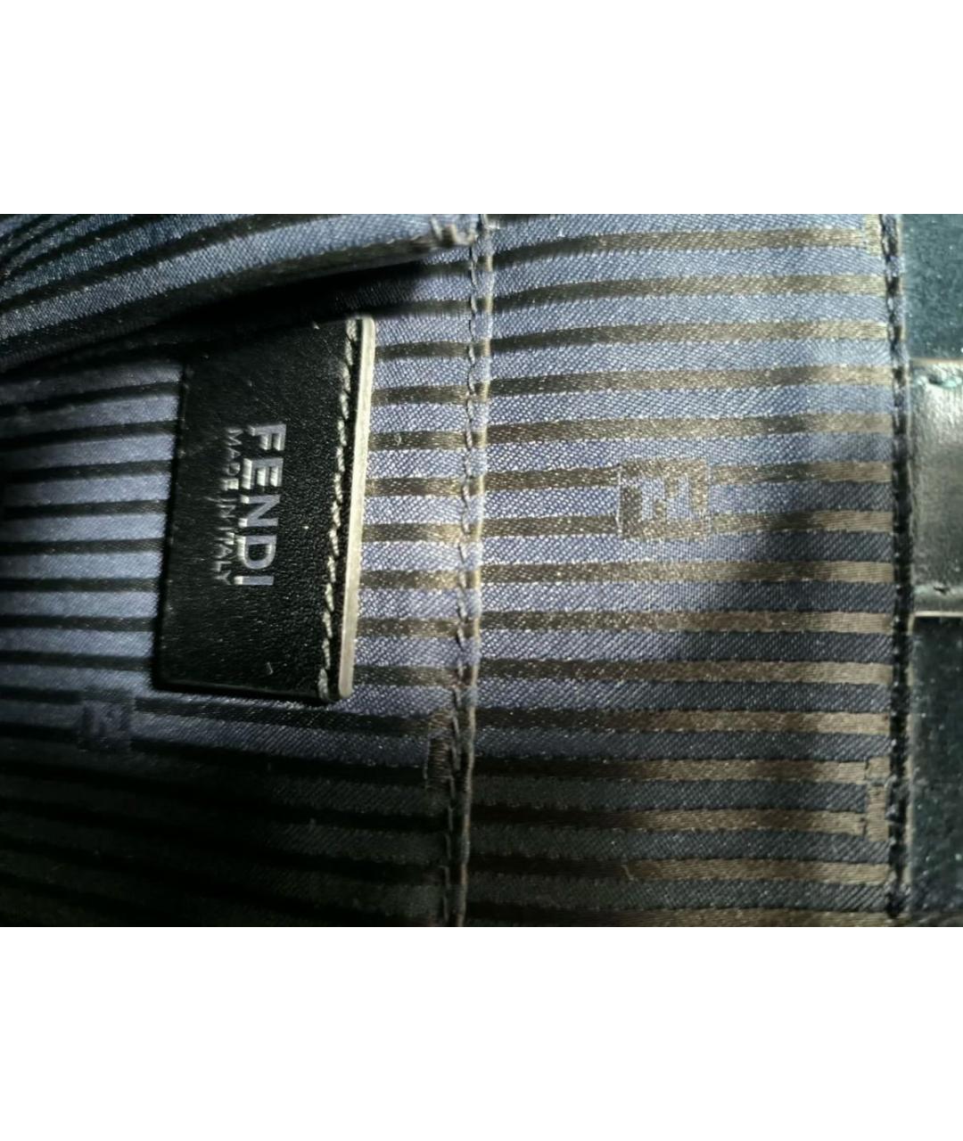 FENDI Темно-синяя сумка тоут, фото 4