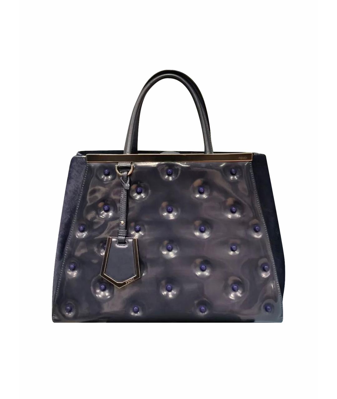 FENDI Темно-синяя сумка тоут, фото 1