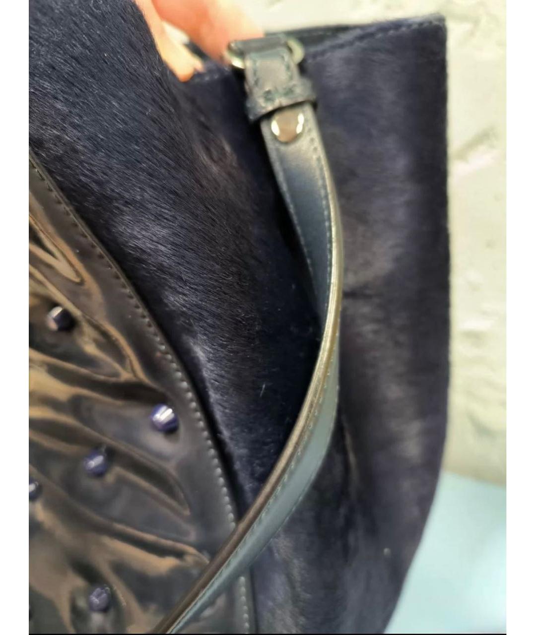 FENDI Темно-синяя сумка тоут, фото 5
