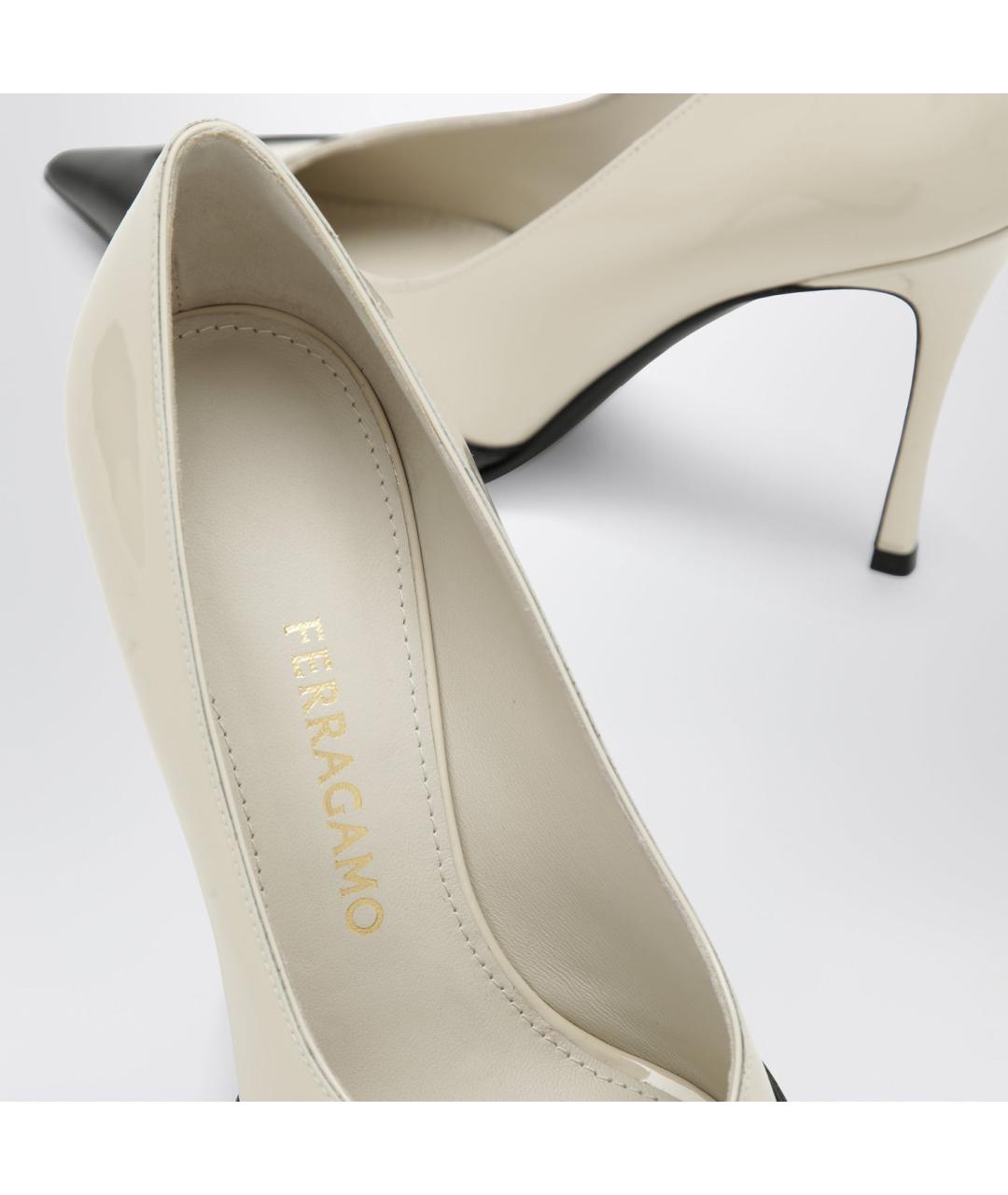 FERRAGAMO Белые кожаные туфли, фото 2