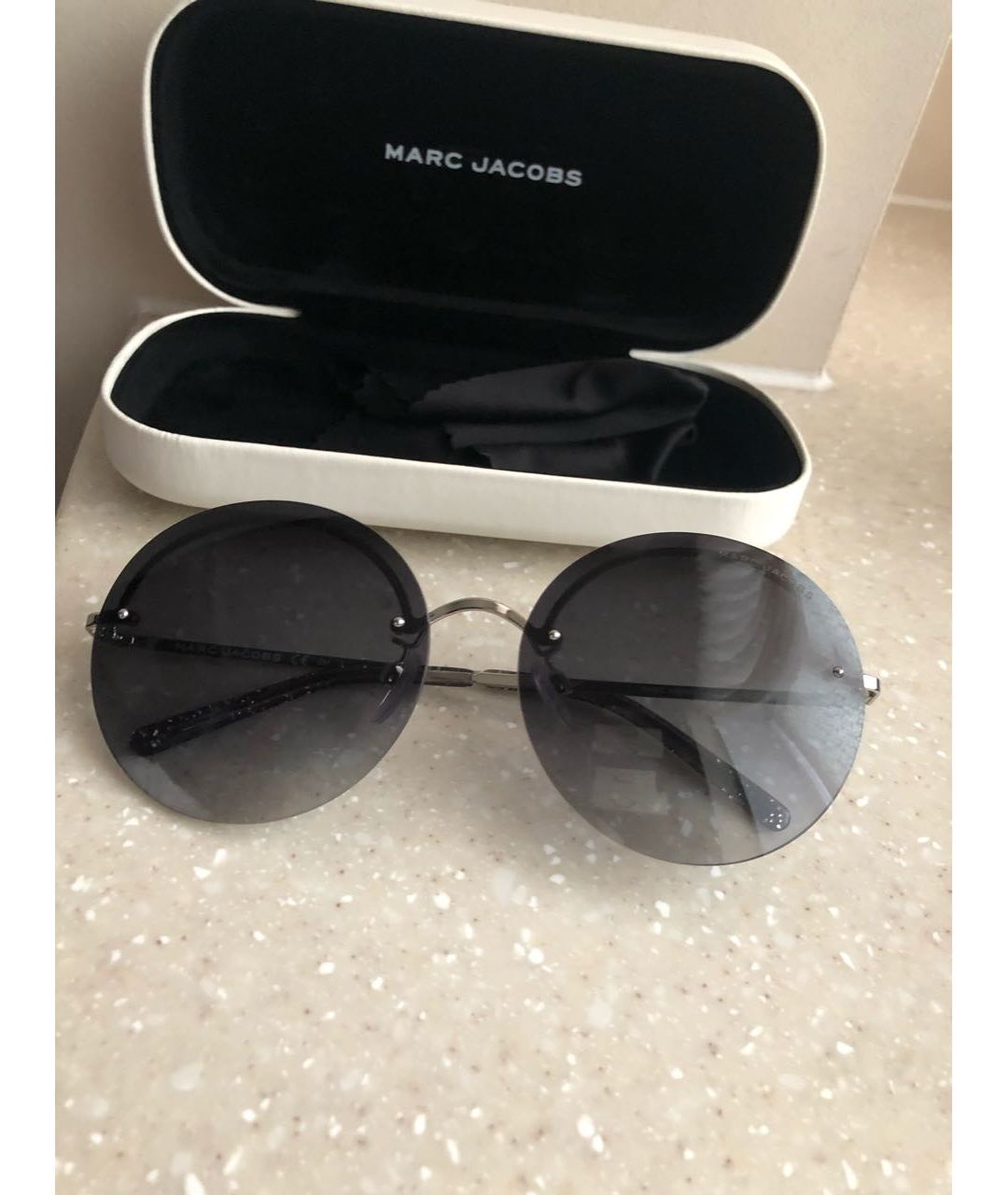 MARC JACOBS Серебряные металлические солнцезащитные очки, фото 2