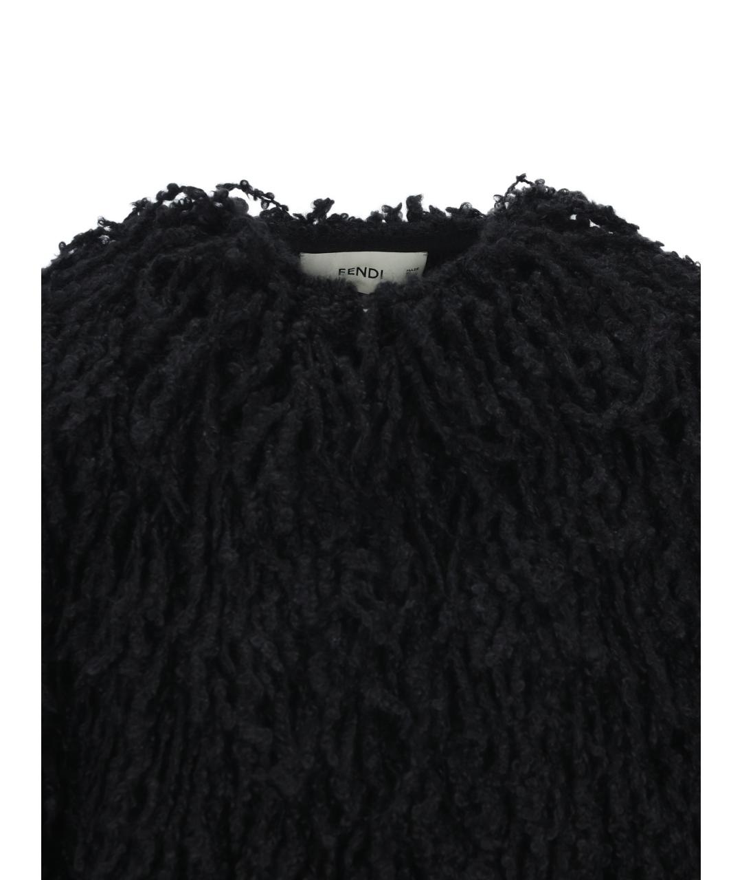 FENDI Черная меховая шуба, фото 3