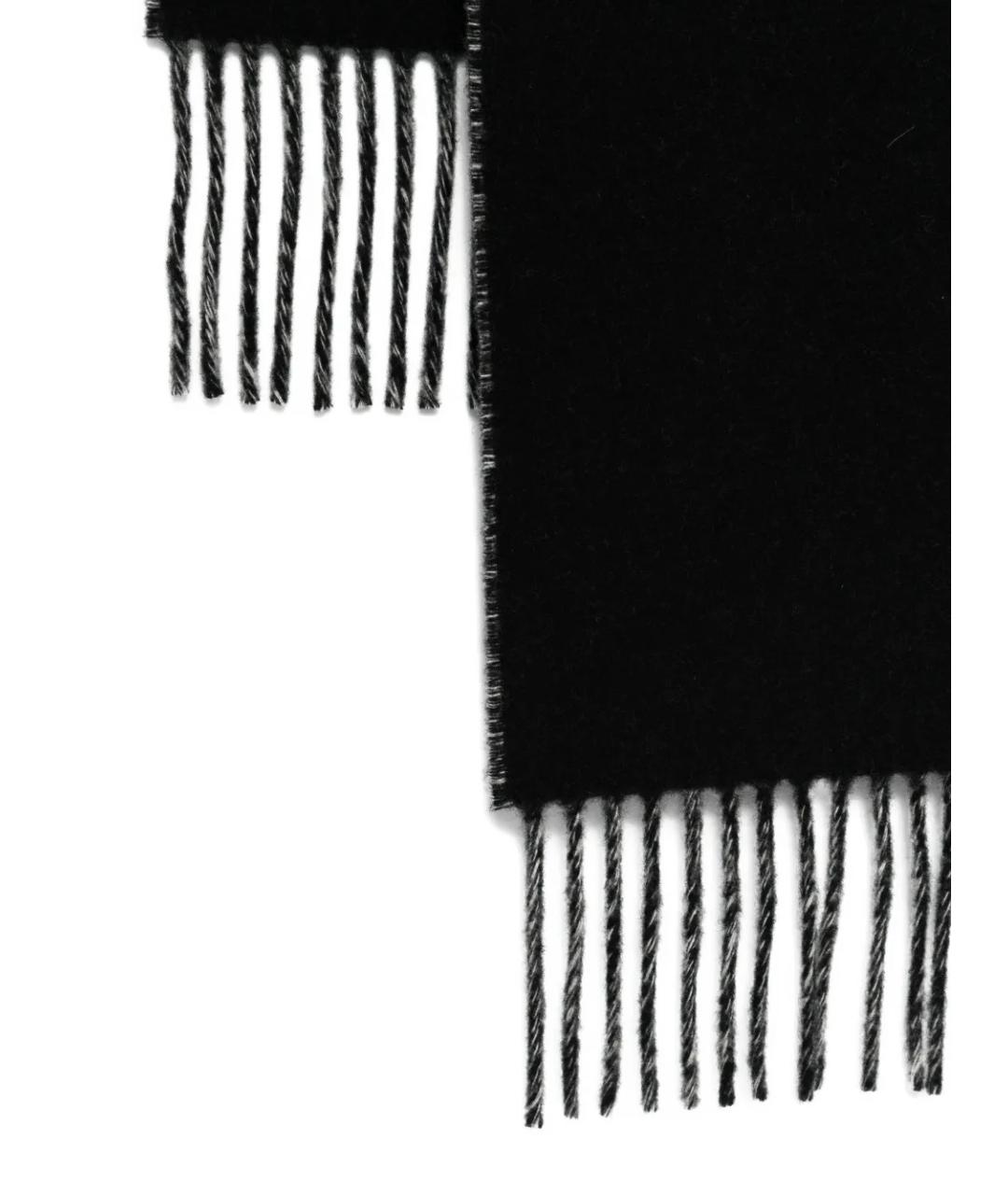 JACQUEMUS Черный шерстяной шарф, фото 2