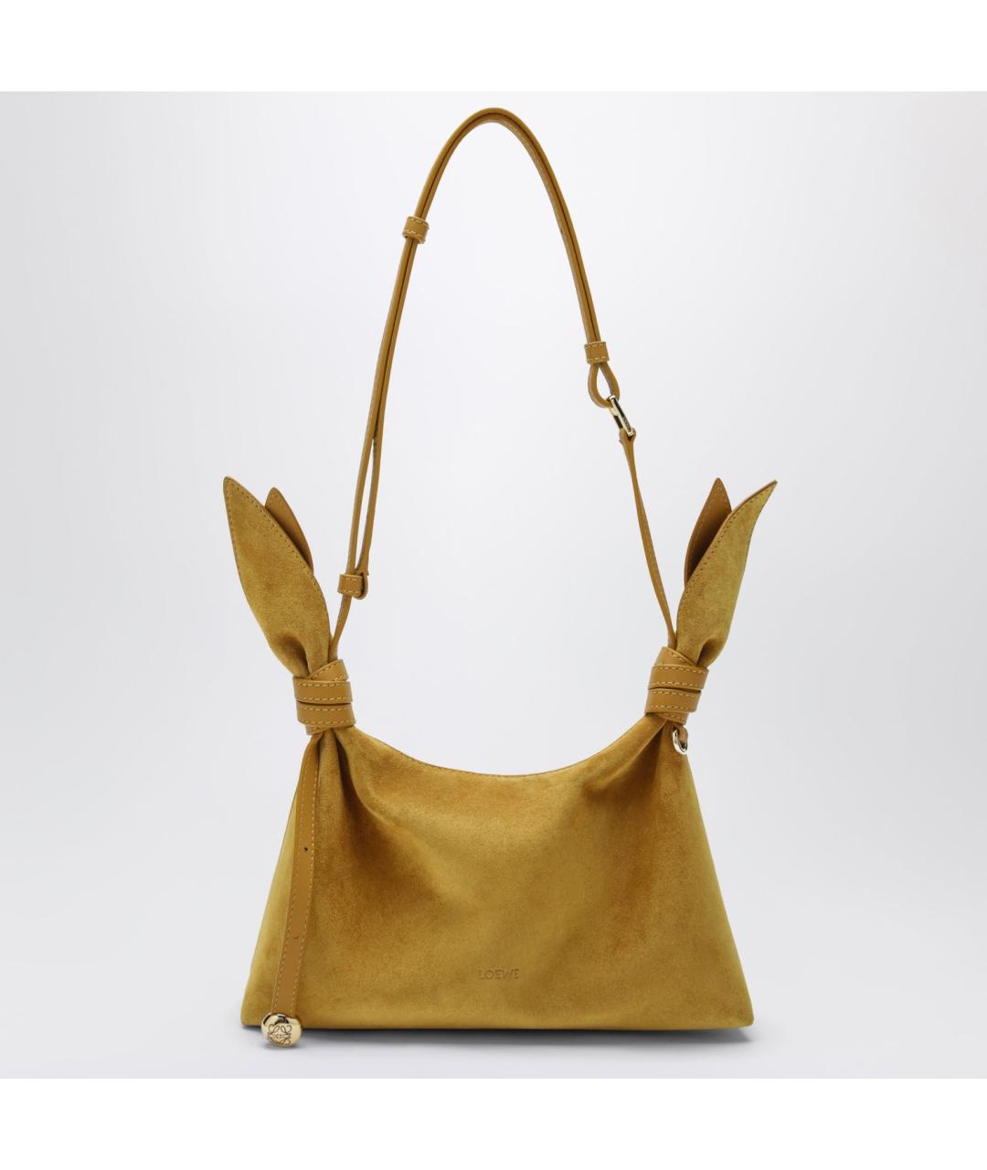 LOEWE Желтая замшевая сумка через плечо, фото 3
