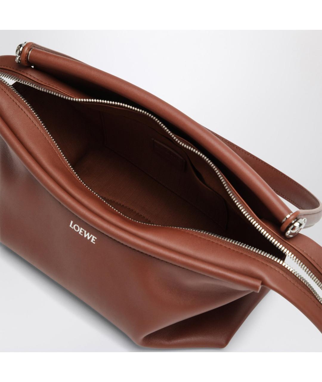 LOEWE Коричневая кожаная сумка через плечо, фото 2