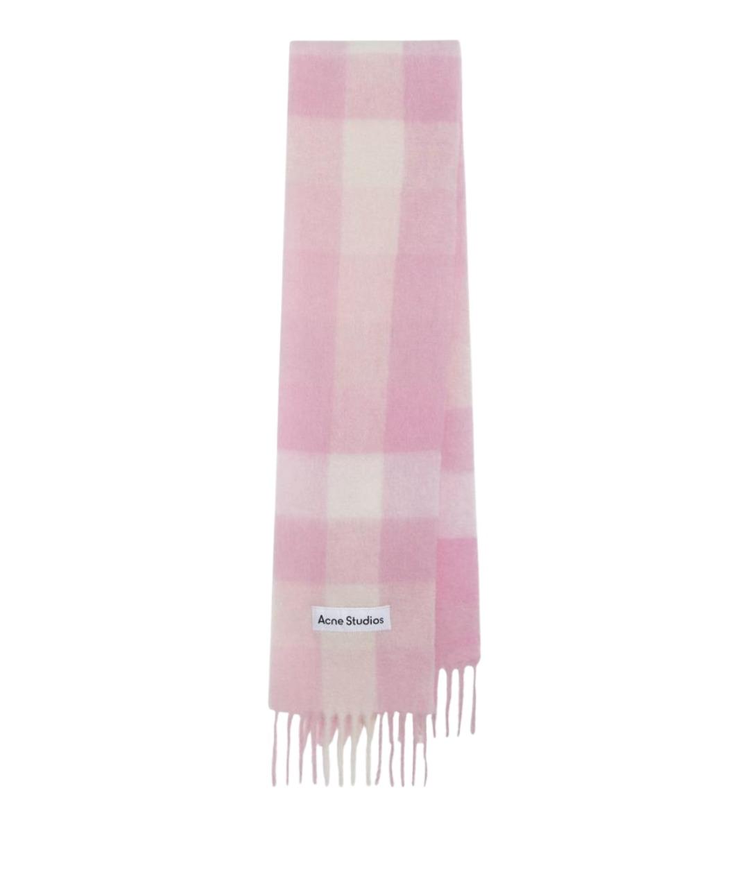 ACNE STUDIOS Розовый шерстяной шарф, фото 1