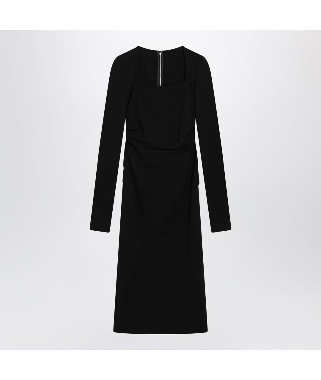 DOLCE&GABBANA Черное вискозное платье, фото 2
