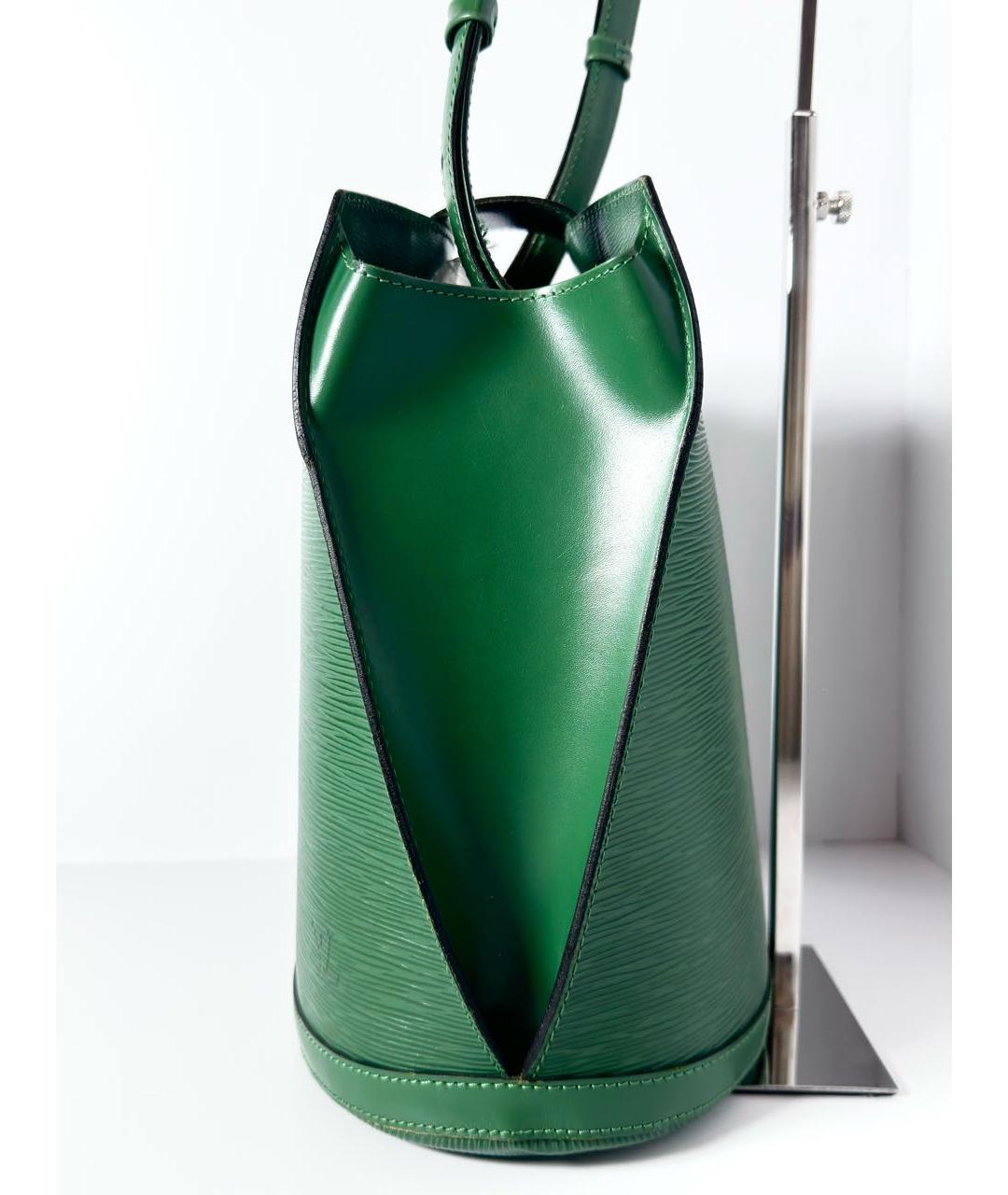 LOUIS VUITTON Зеленая кожаная сумка через плечо, фото 4