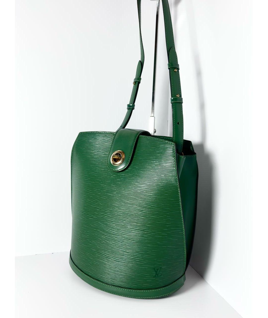 LOUIS VUITTON Зеленая кожаная сумка через плечо, фото 2