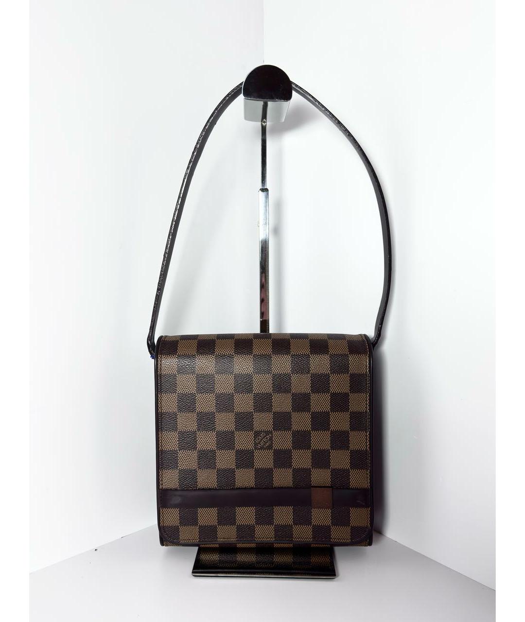 LOUIS VUITTON Коричневая сумка через плечо из канвы, фото 9