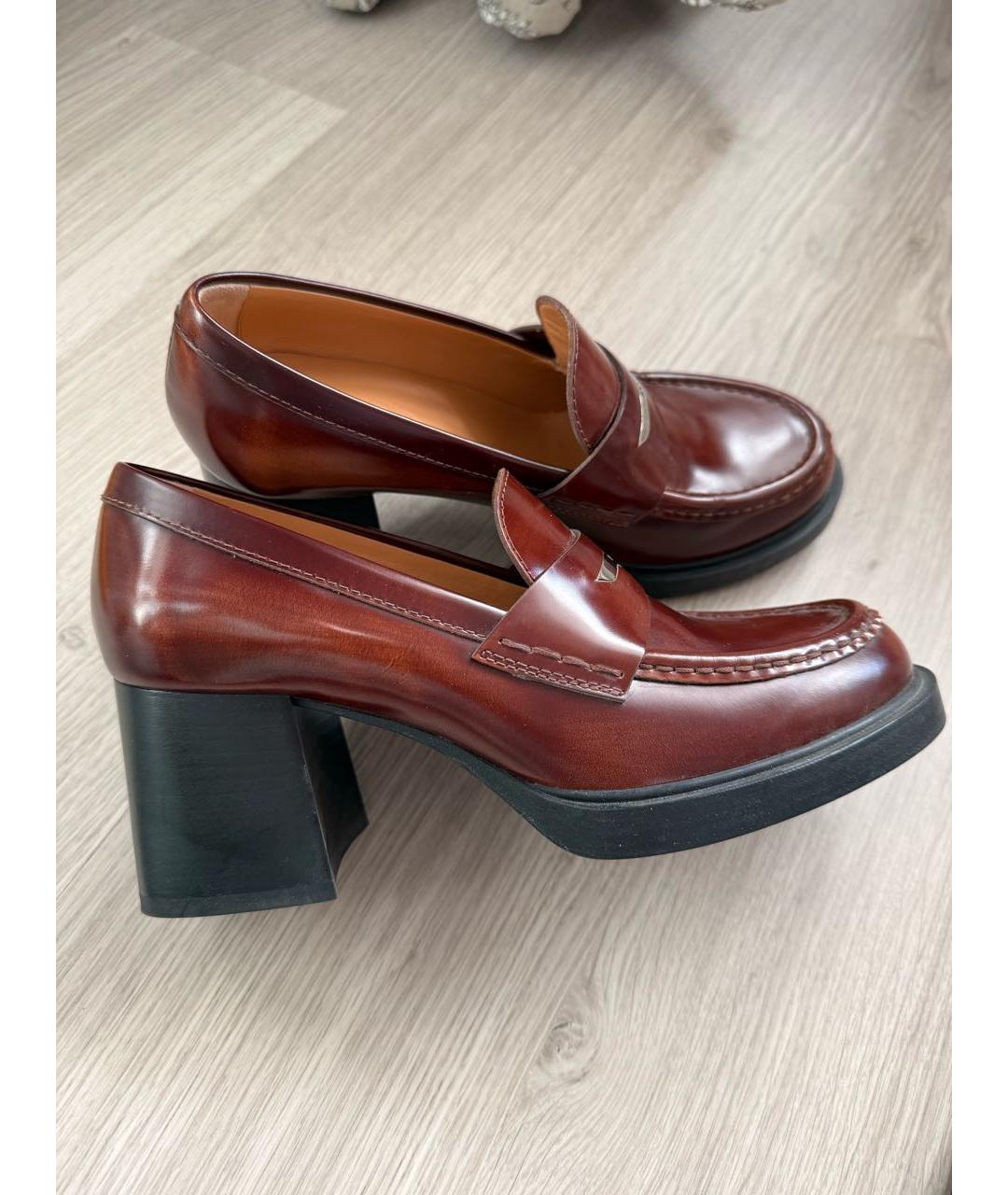 TOD'S Коричневые кожаные мокасины, фото 5