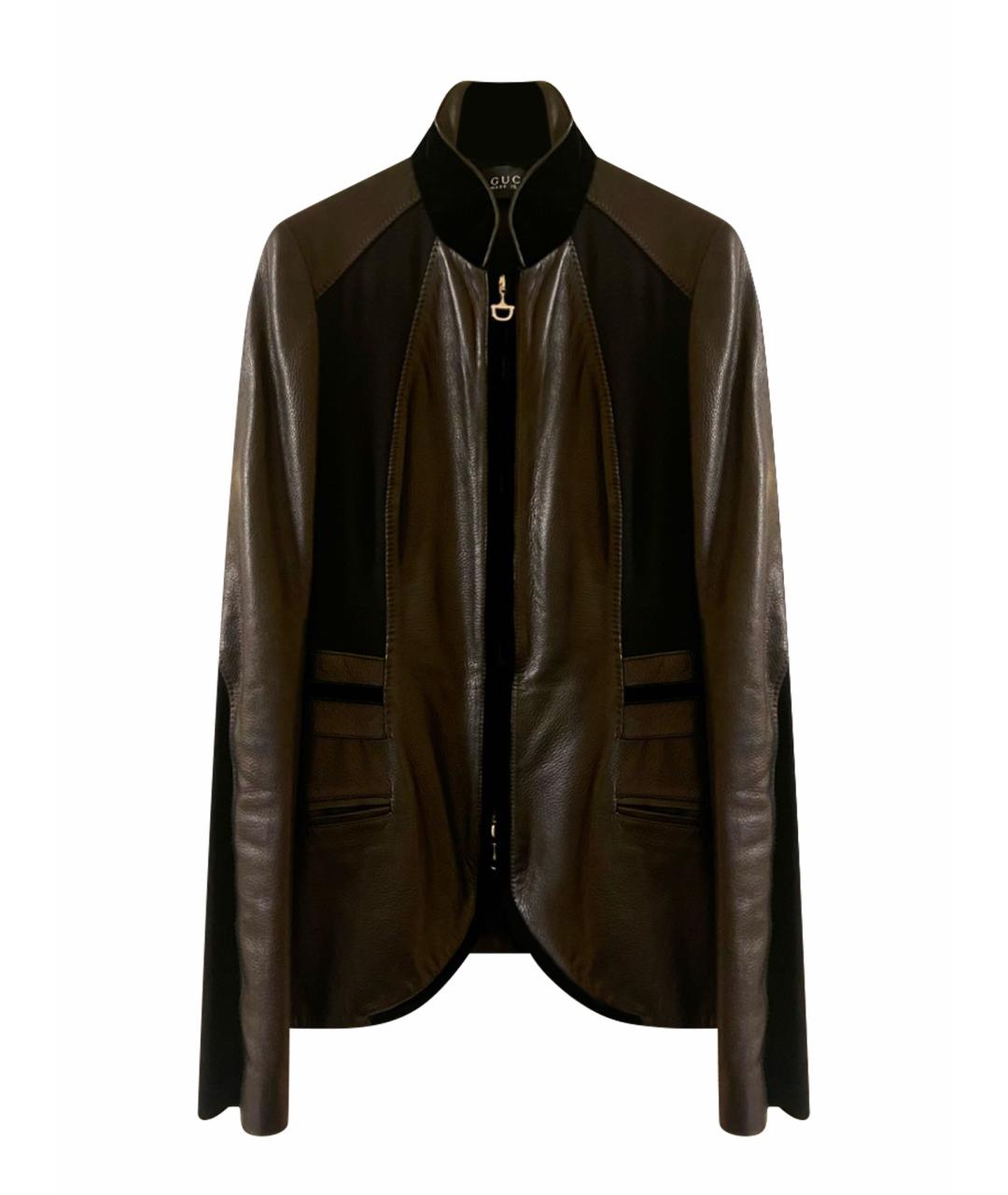 GUCCI Черная кожаная куртка, фото 1