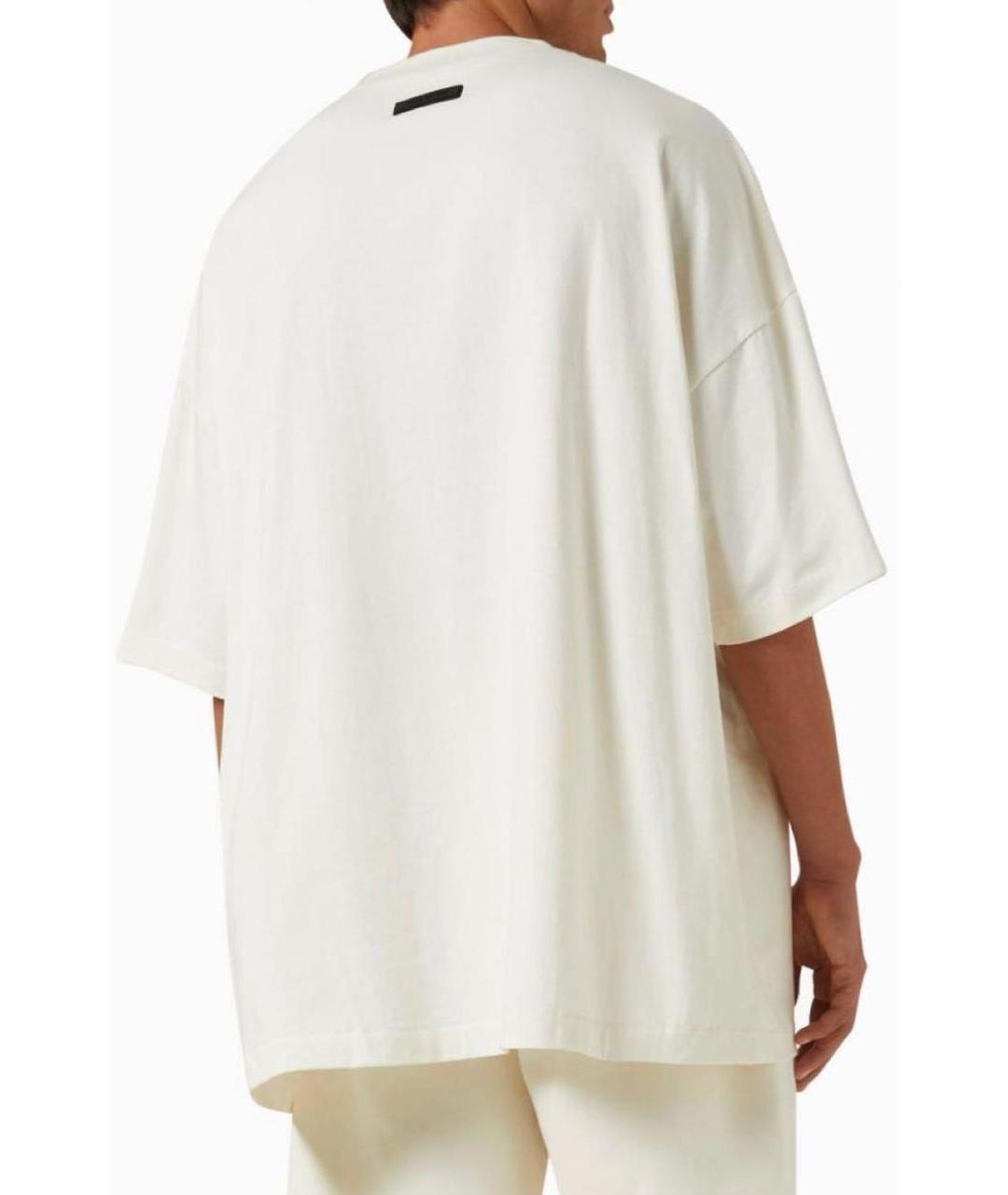 FEAR OF GOD ESSENTIALS Бежевая хлопковая футболка, фото 5