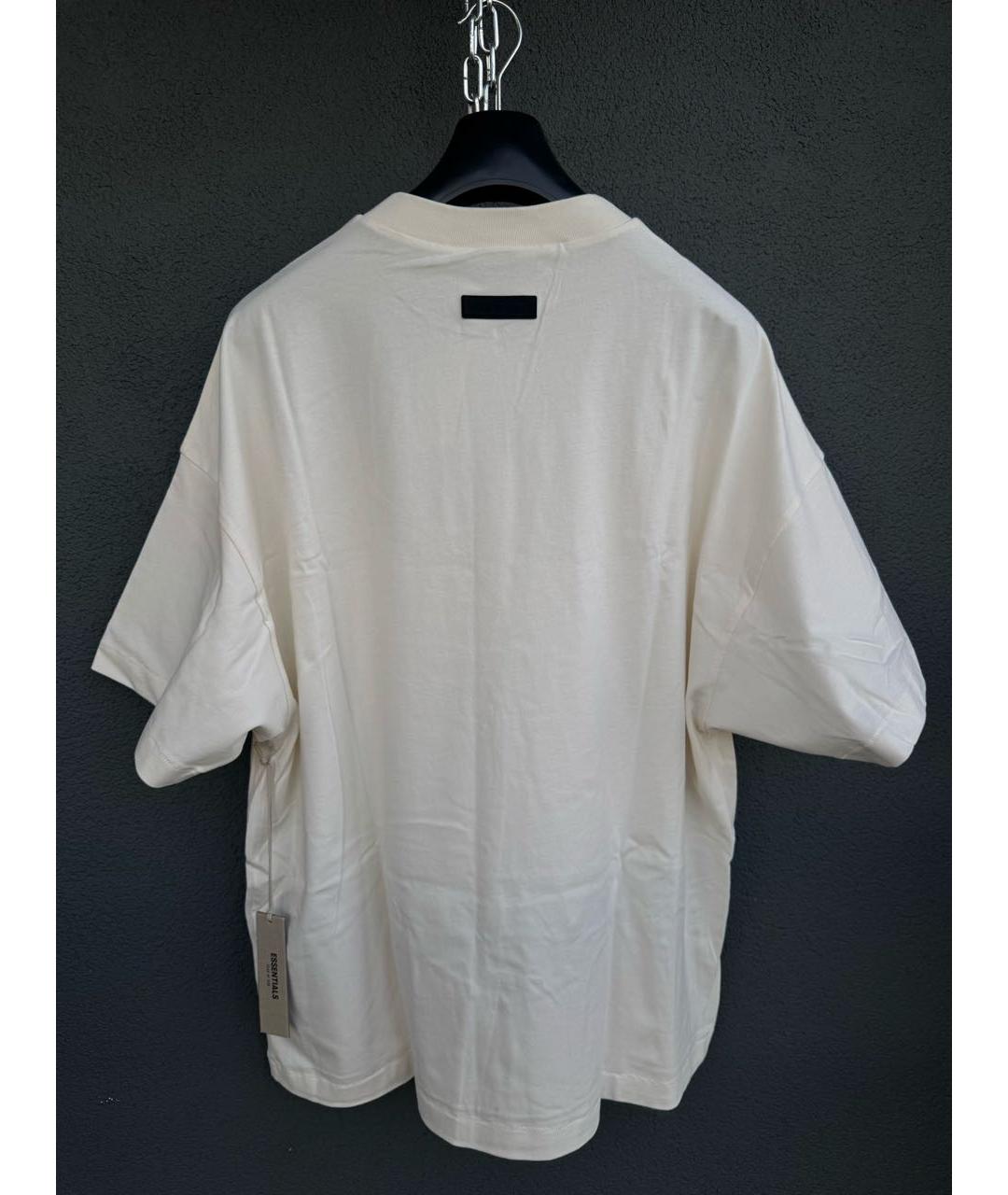 FEAR OF GOD ESSENTIALS Бежевая хлопковая футболка, фото 7