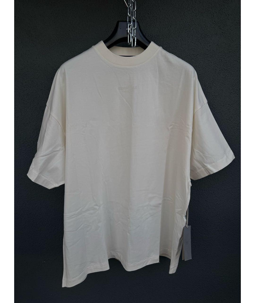 FEAR OF GOD ESSENTIALS Бежевая хлопковая футболка, фото 6