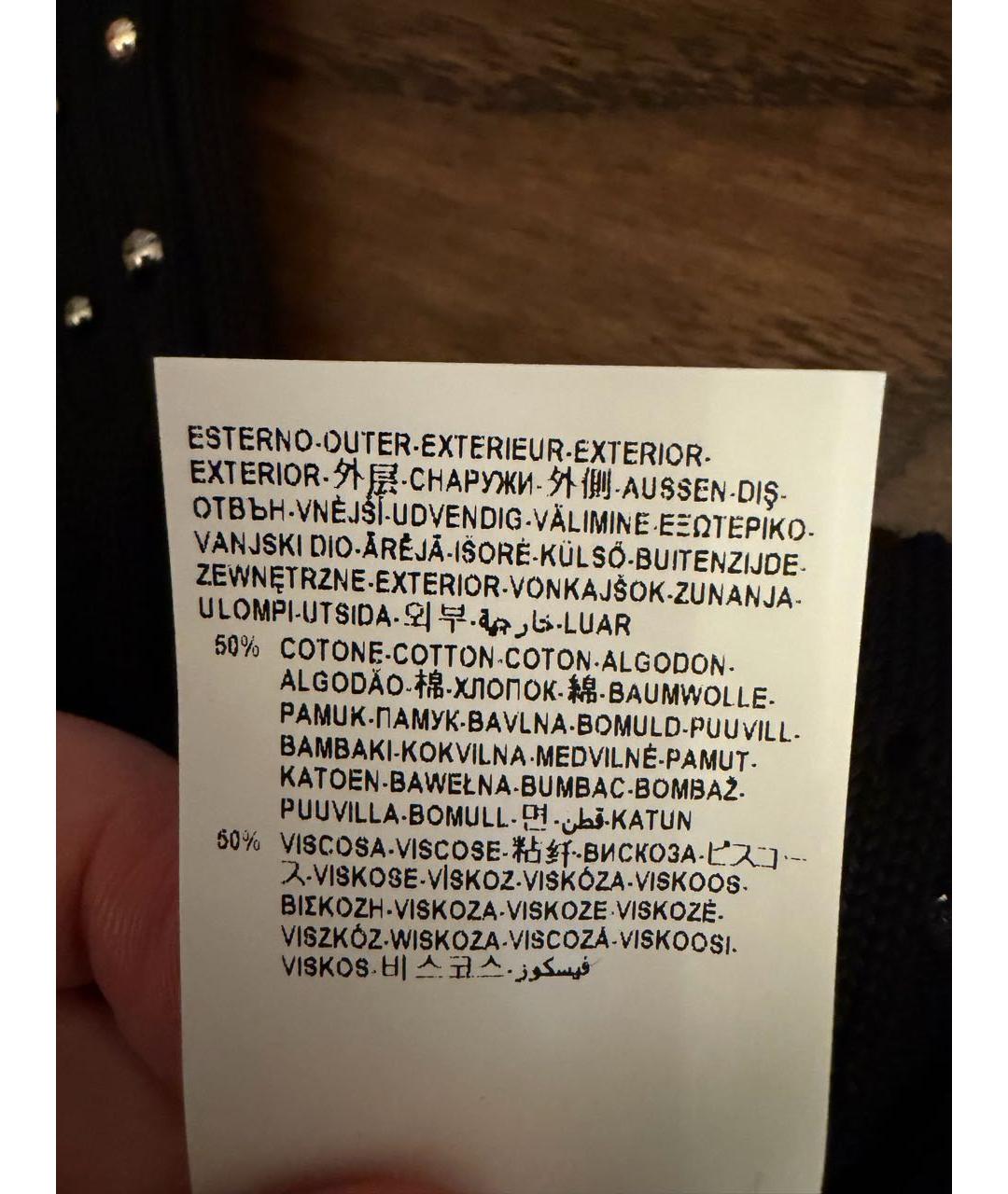 VERSACE Черная хлопковая футболка, фото 3