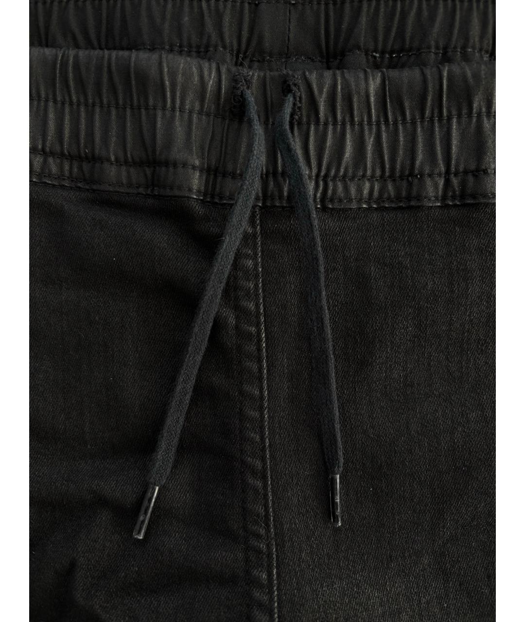 RICK OWENS Черные хлопко-эластановые брюки узкие, фото 3