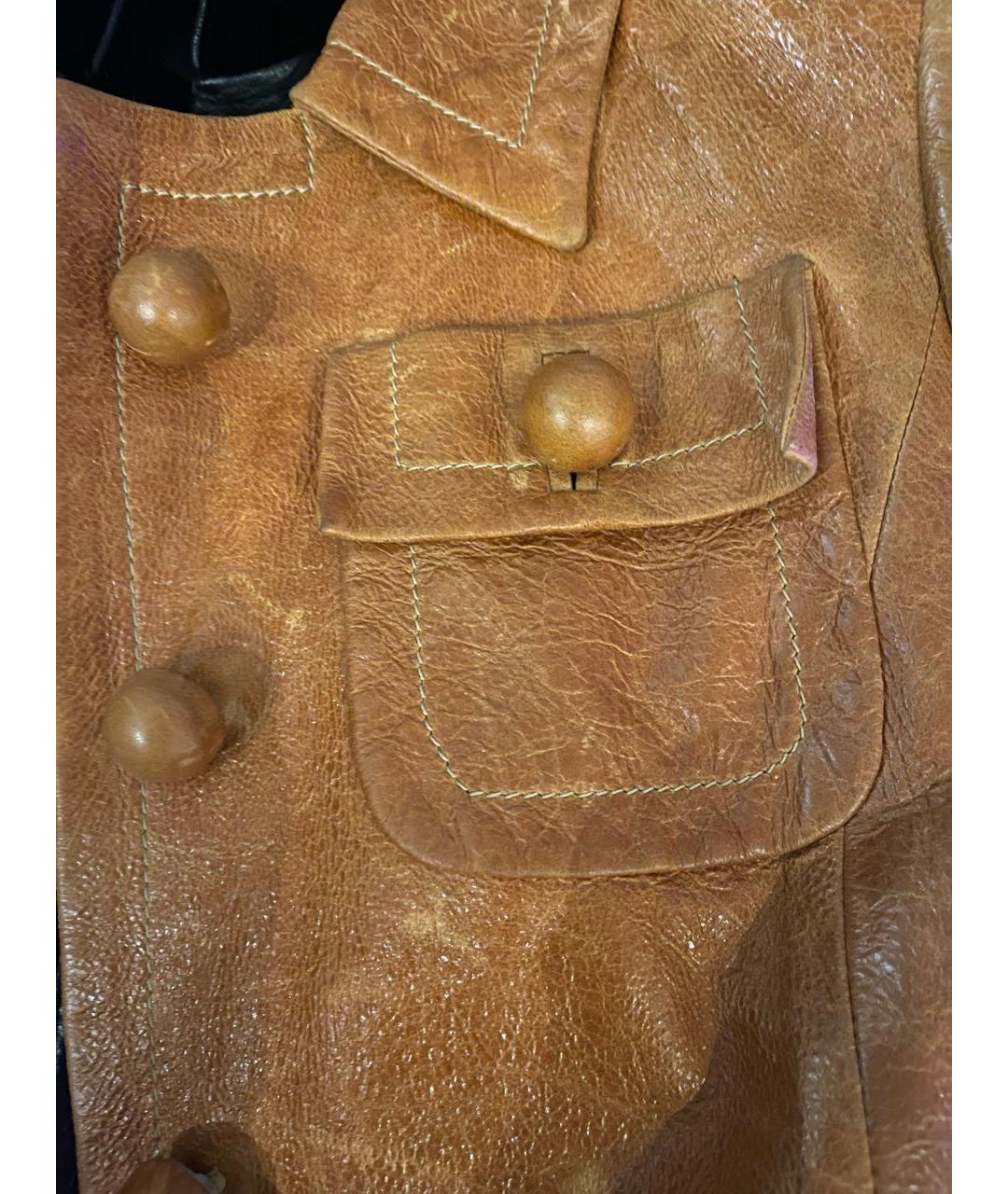 GIVENCHY Оранжевая кожаная куртка, фото 5