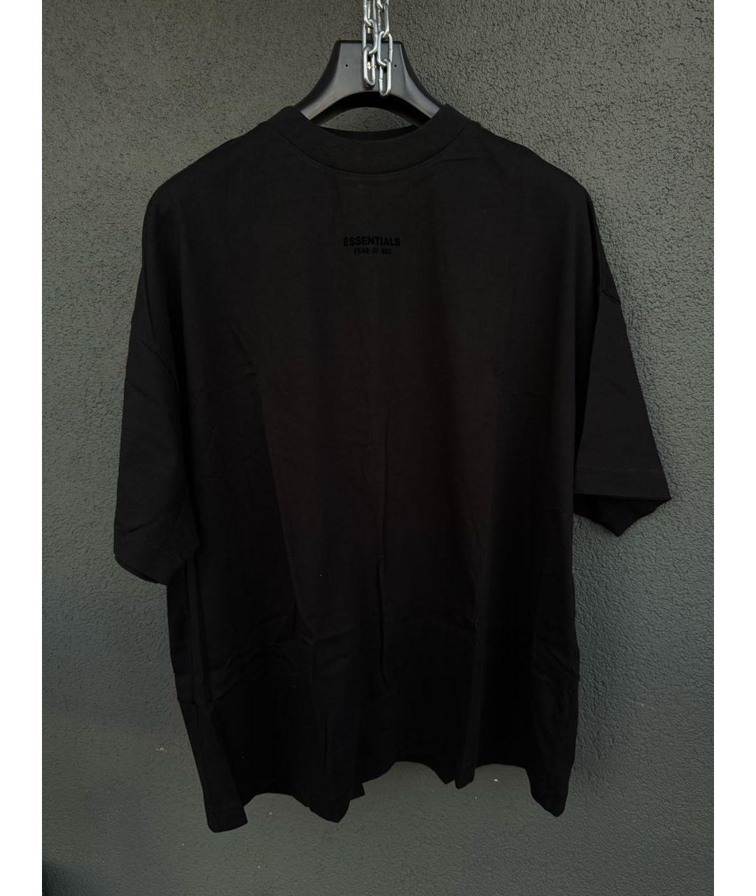 FEAR OF GOD ESSENTIALS Черная хлопковая футболка, фото 7
