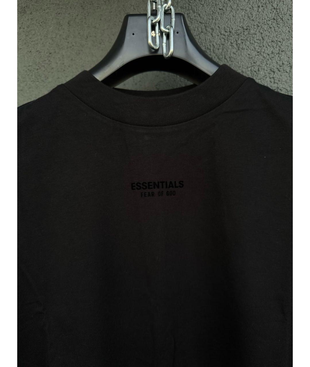 FEAR OF GOD ESSENTIALS Черная хлопковая футболка, фото 8