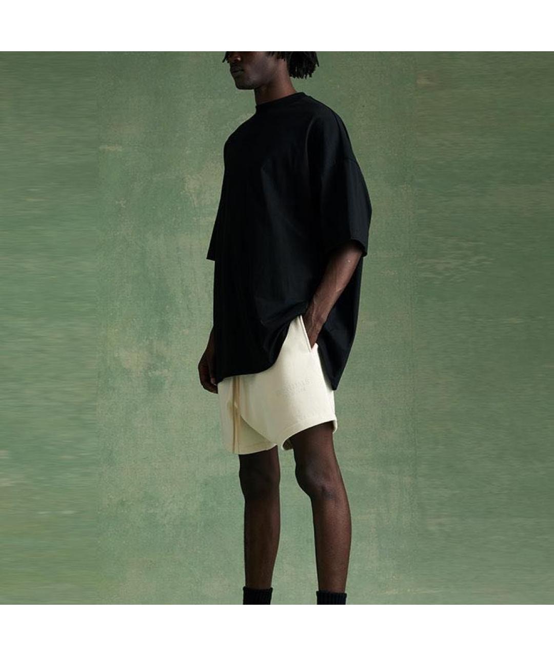 FEAR OF GOD ESSENTIALS Черная хлопковая футболка, фото 6