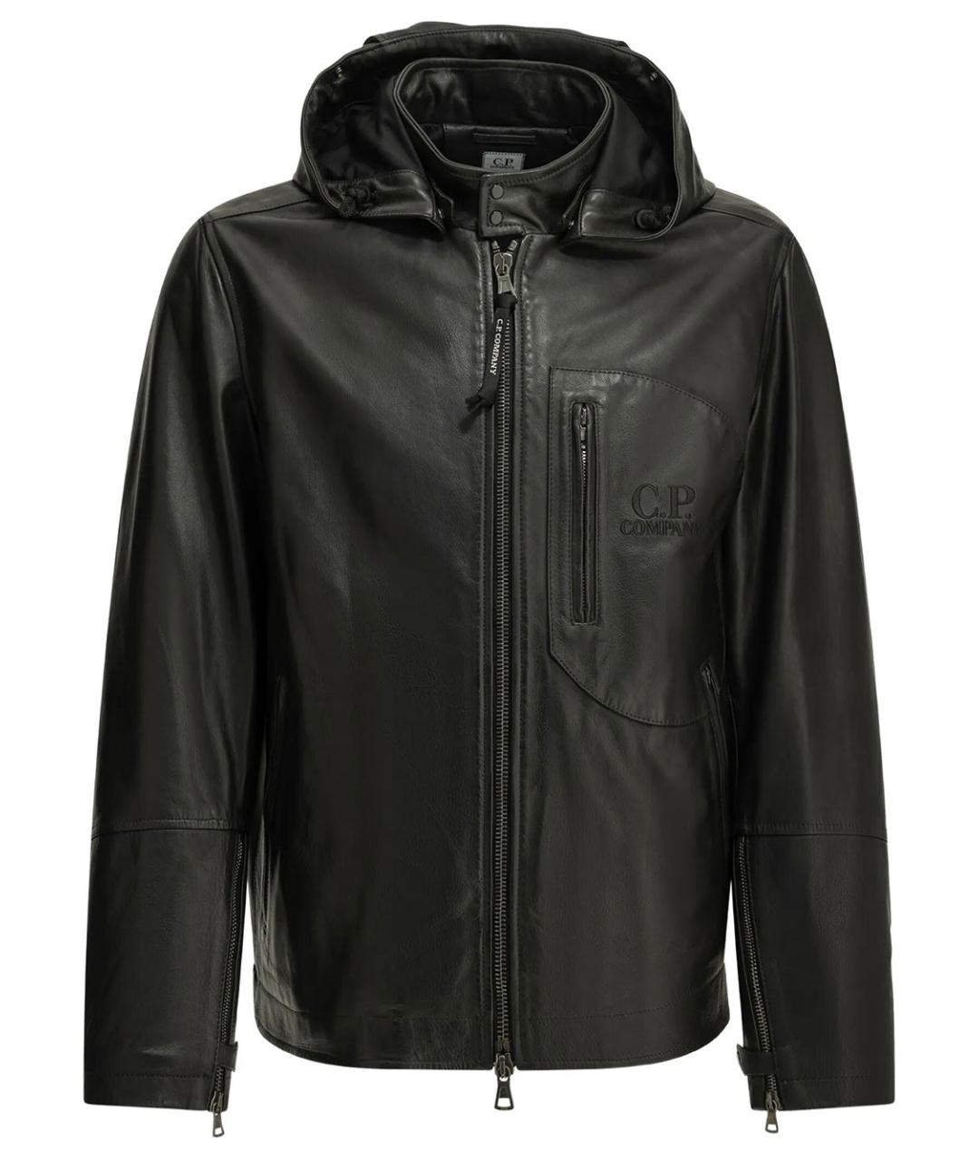 CP COMPANY Черная кожаная куртка, фото 1