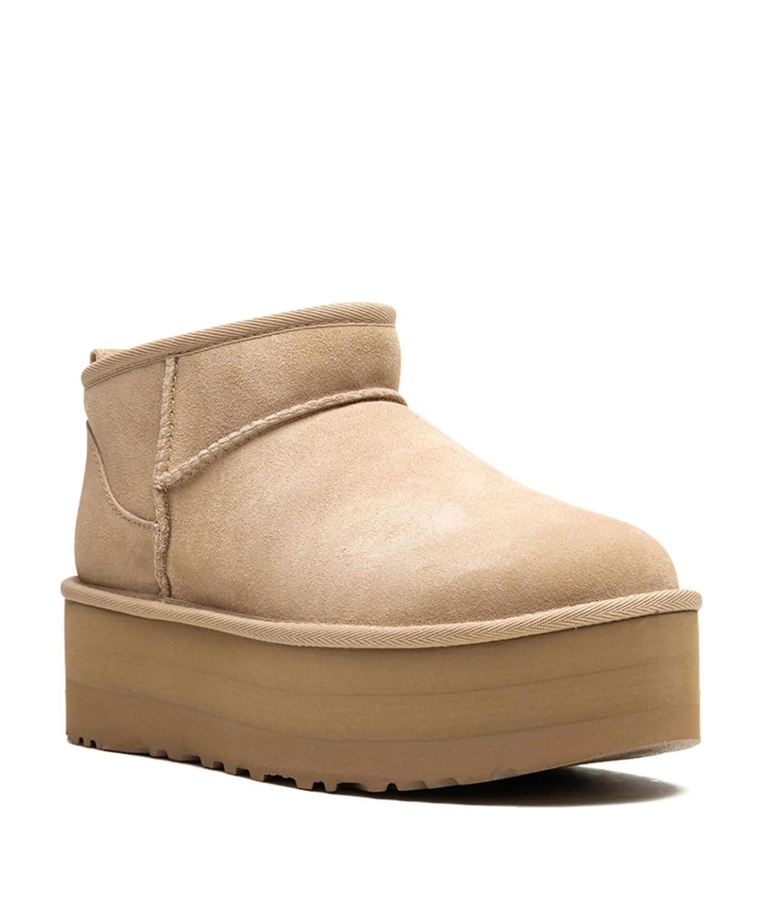UGG Бежевые замшевые полусапоги, фото 2
