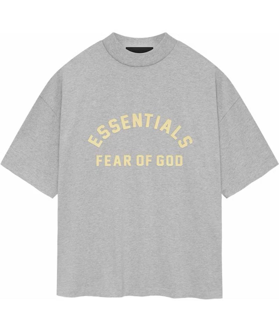 FEAR OF GOD ESSENTIALS Серая хлопковая футболка, фото 9