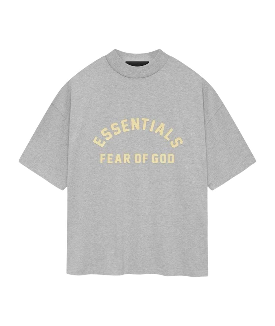 FEAR OF GOD ESSENTIALS Серая хлопковая футболка, фото 1
