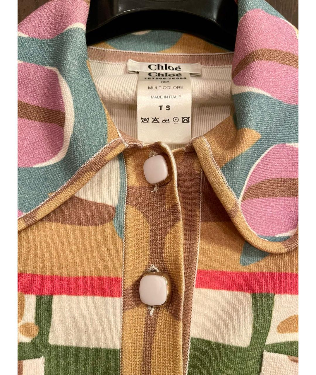 CHLOE Мульти шелковое повседневное платье, фото 3