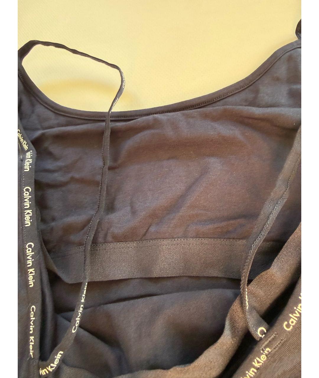 CALVIN KLEIN Темно-синяя хлопко-эластановая пижама, фото 4