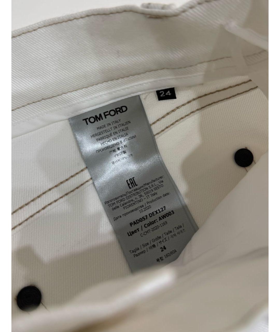 TOM FORD Белые прямые джинсы, фото 6