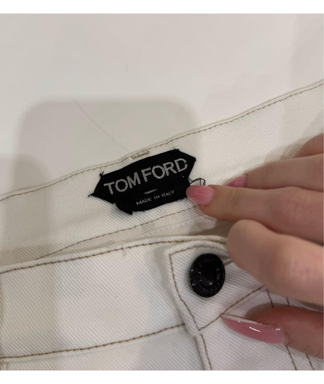 TOM FORD Белые прямые джинсы, фото 5