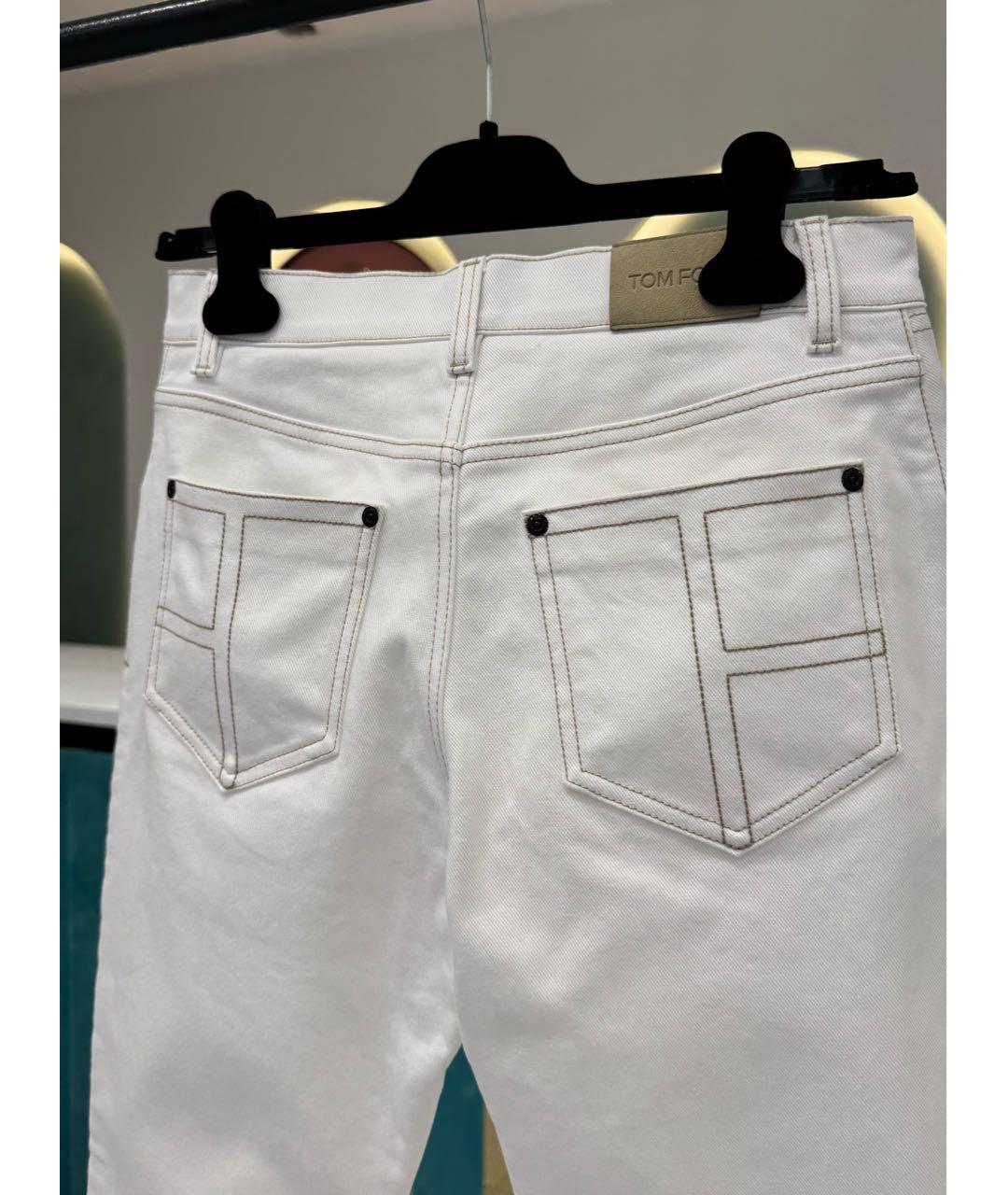TOM FORD Белые прямые джинсы, фото 4