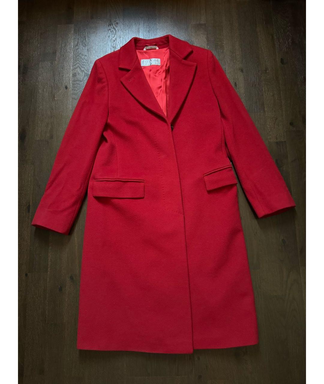 MAX MARA Красное шерстяное пальто, фото 9
