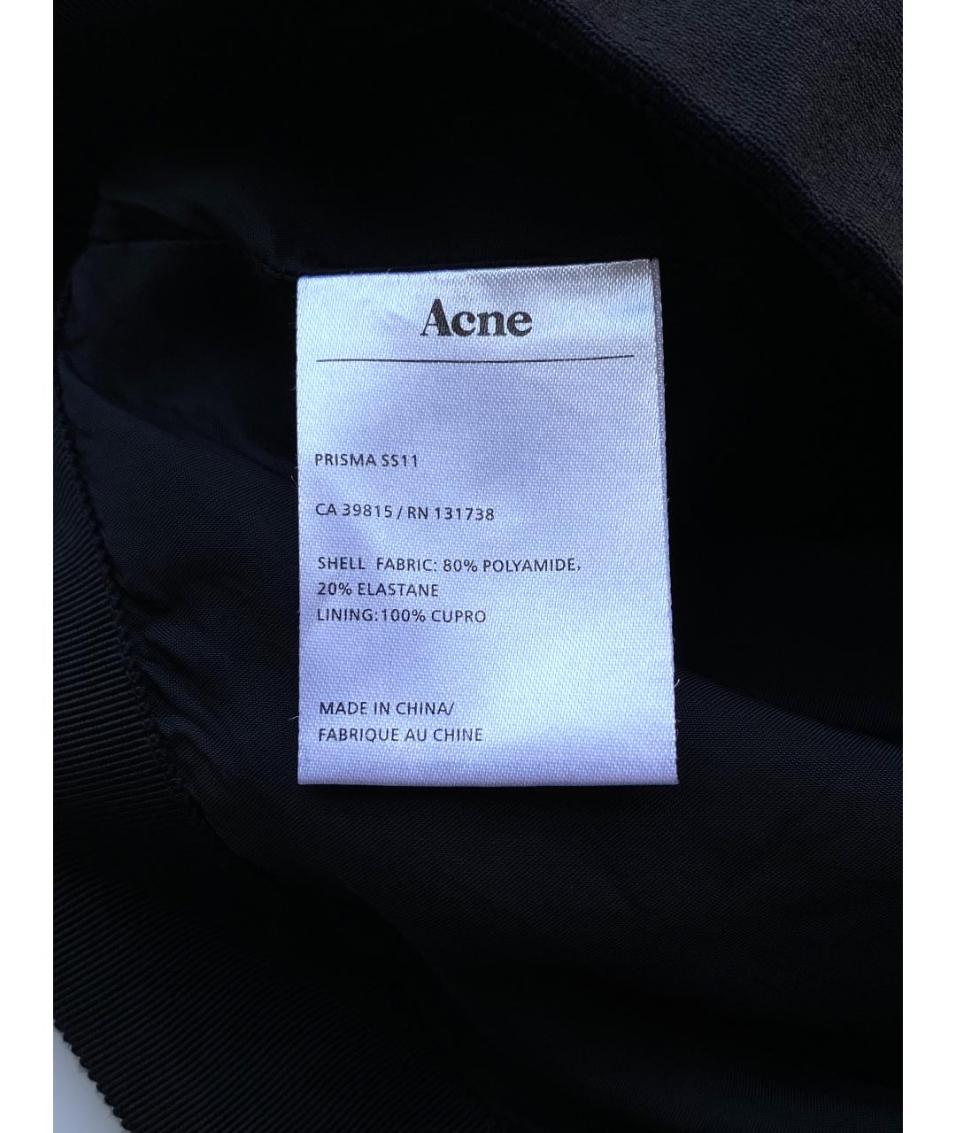 ACNE STUDIOS Черная полиамидовая юбка мини, фото 7