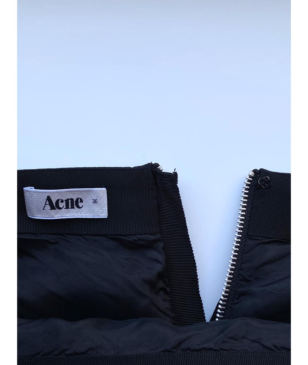 ACNE STUDIOS Черная полиамидовая юбка мини, фото 6