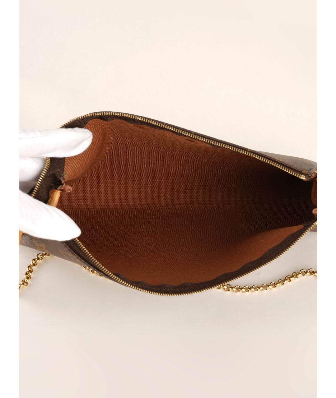LOUIS VUITTON Коричневая сумка с короткими ручками из канвы, фото 7