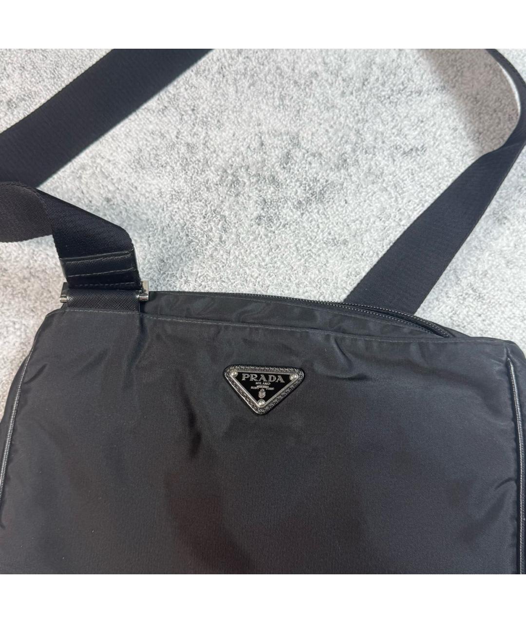 PRADA Черная нейлоновая сумка на плечо, фото 4