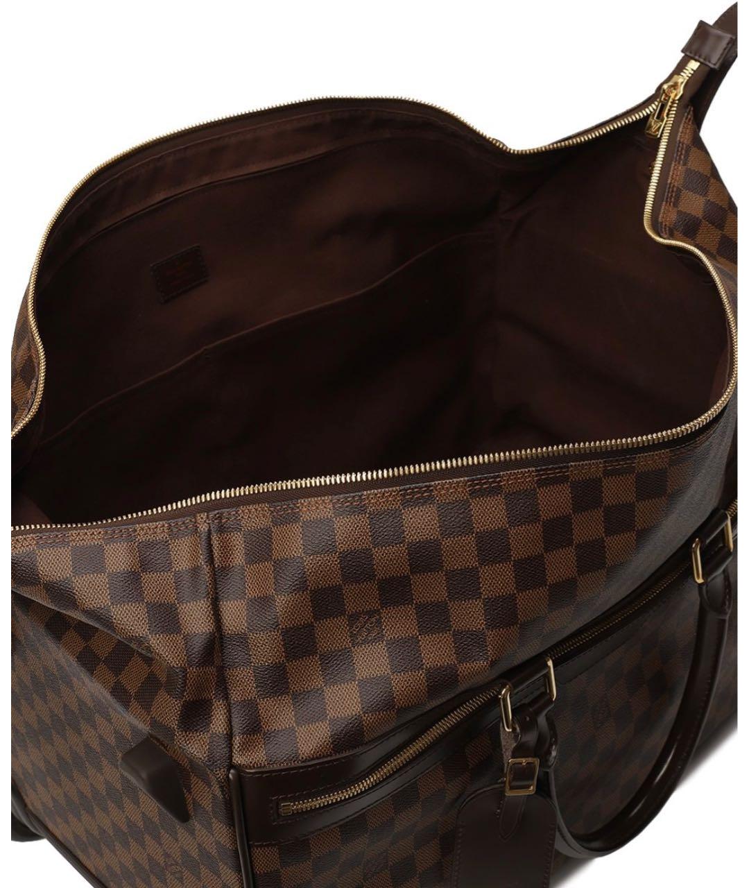 LOUIS VUITTON Коричневая кожаная дорожная/спортивная сумка, фото 4