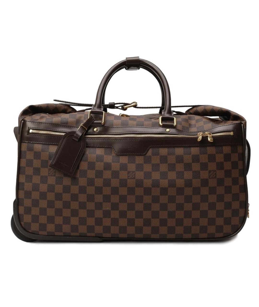 LOUIS VUITTON Коричневая кожаная дорожная/спортивная сумка, фото 7