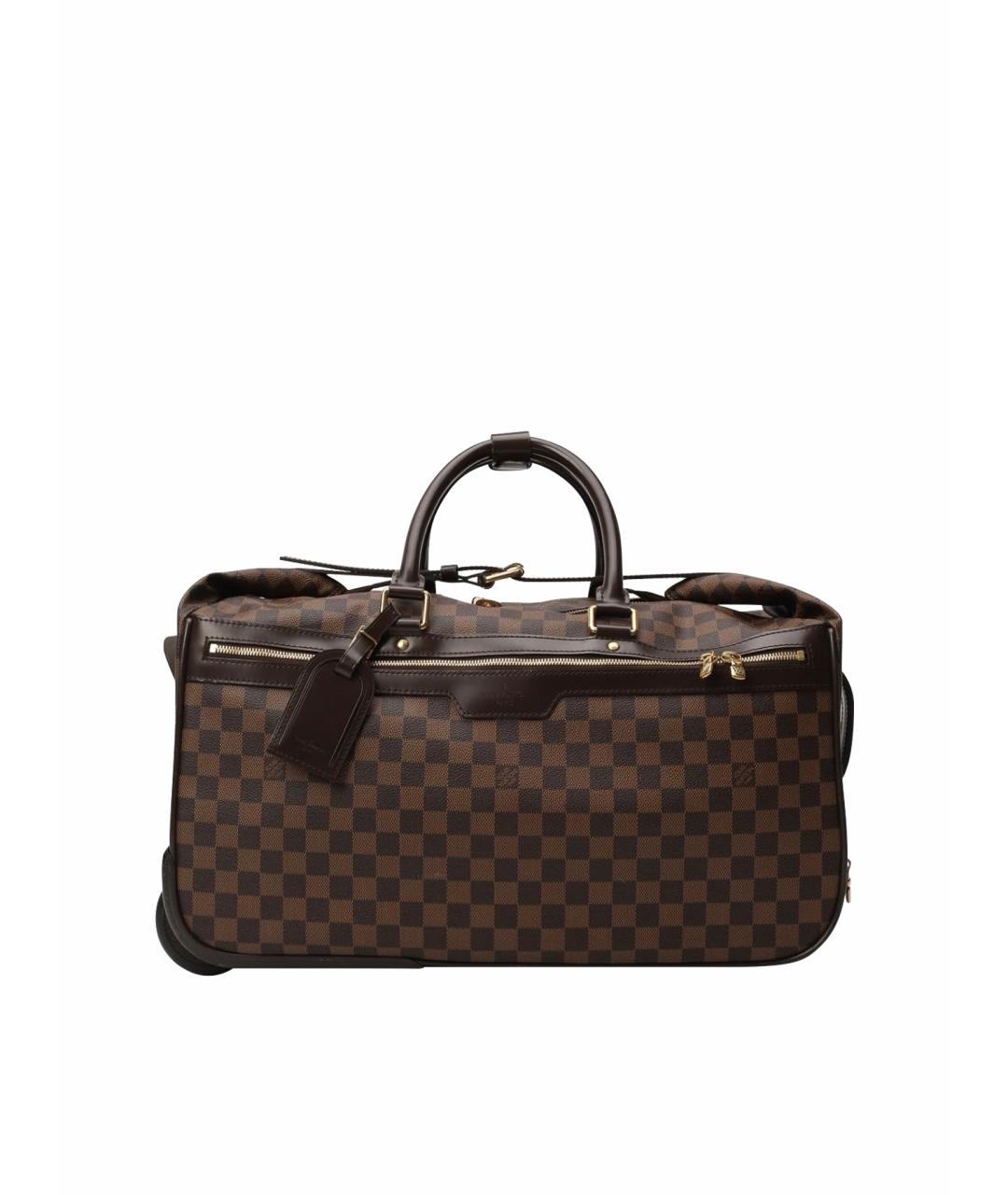LOUIS VUITTON Коричневая кожаная дорожная/спортивная сумка, фото 1