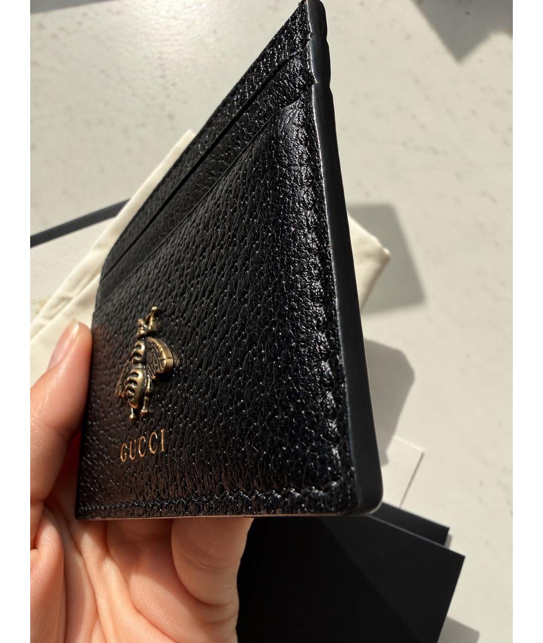 GUCCI Черный кожаный кардхолдер, фото 2