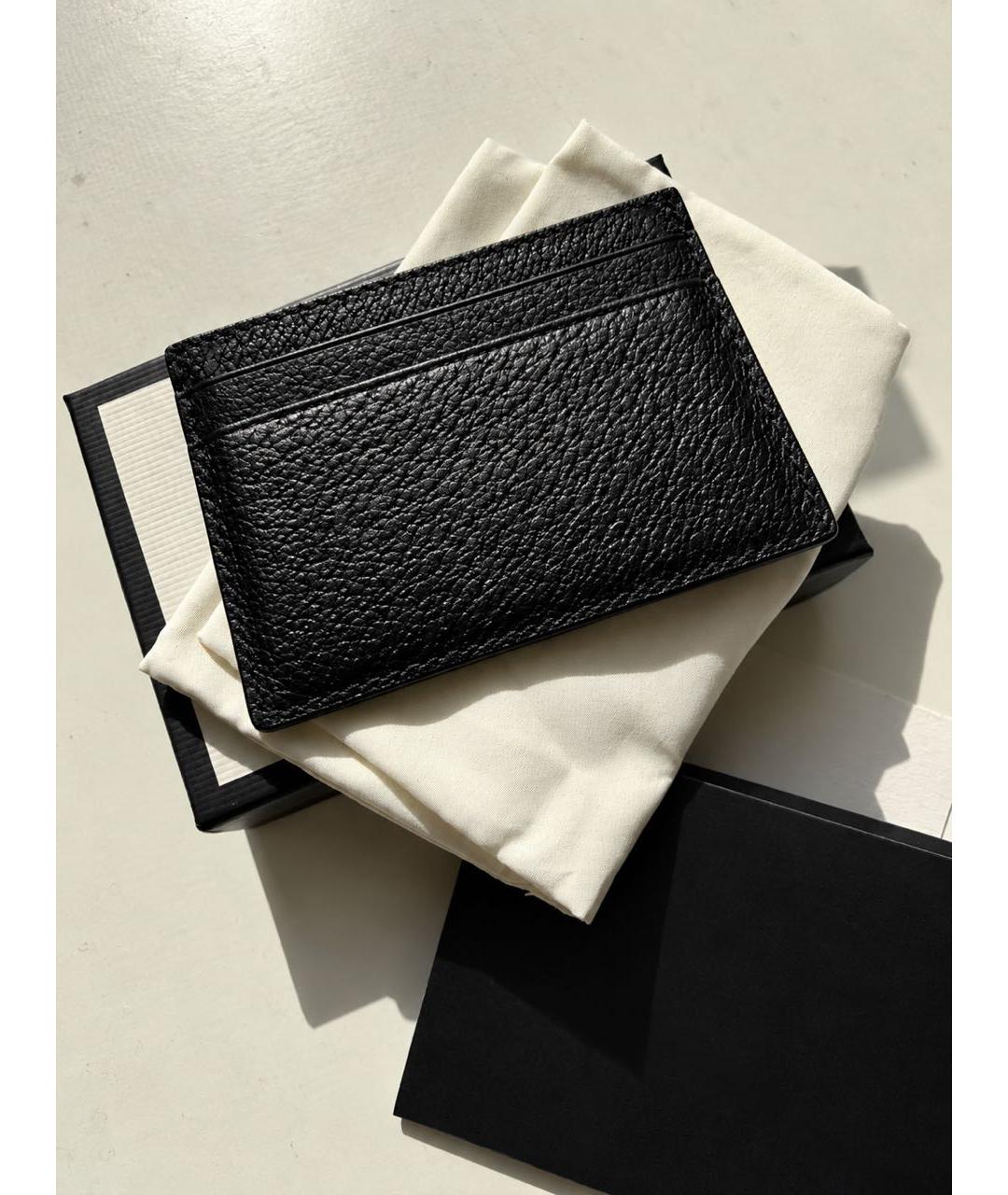 GUCCI Черный кожаный кардхолдер, фото 3